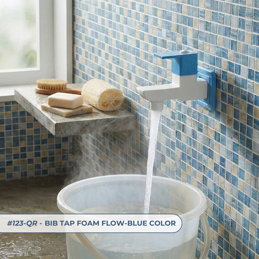 Bib Tap Foam Flow Blue Colour - By Prayag