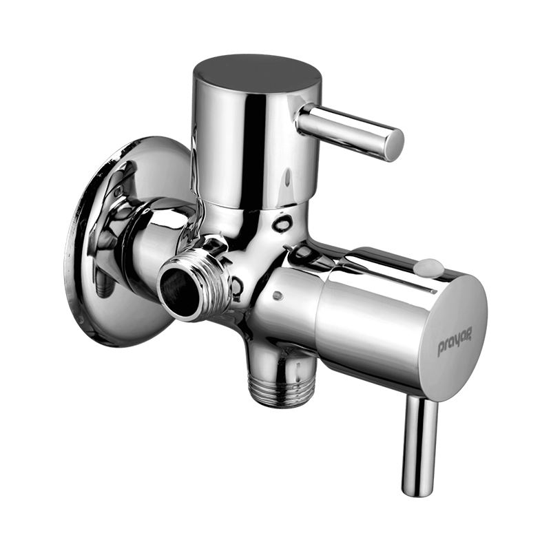 Two Way Bib Tap Foam Flow (Double Handle) Brass - By Prayag
