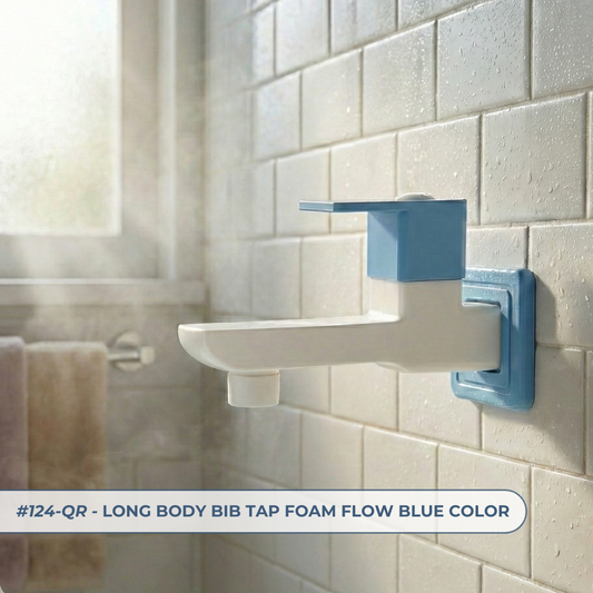 Long Body Bib Tap Foam Flow Blue Color - By Prayag