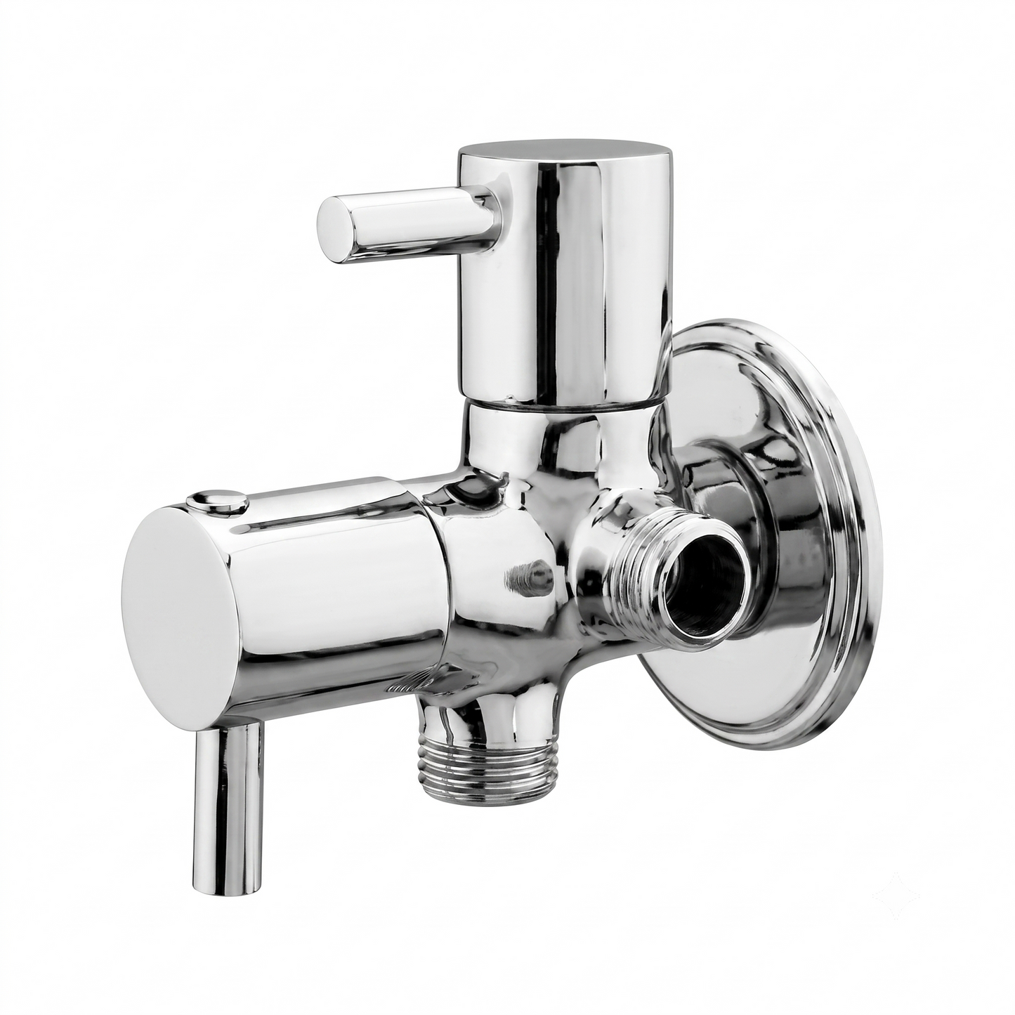 Two Way Angle Valve (Double Handle) Brass - By Prayag