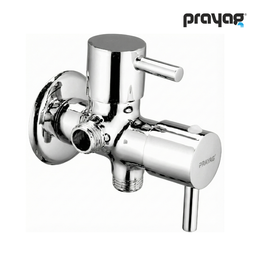 Two Way Angle Valve (Double Handle) Brass - By Prayag