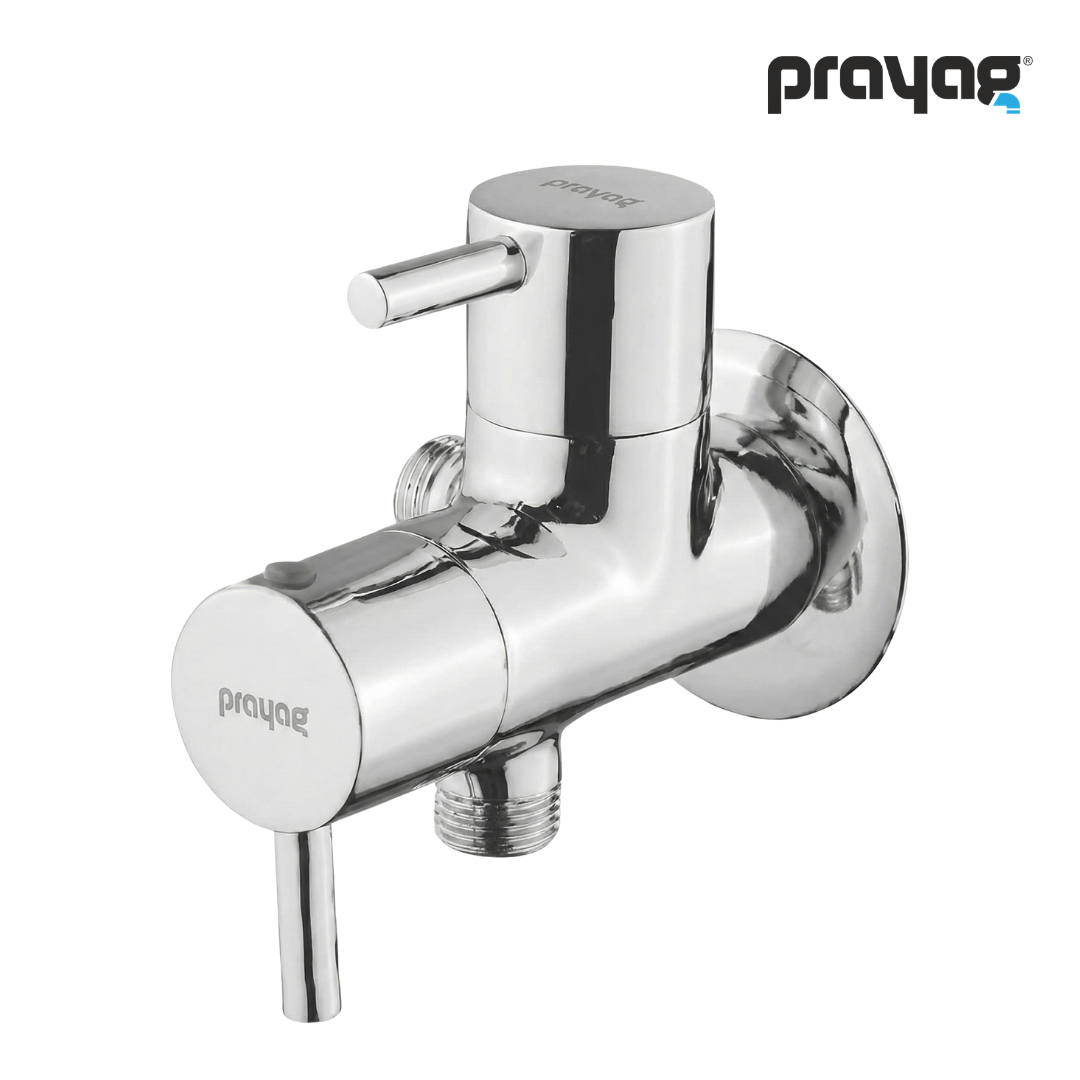 Two Way Angle Valve (Double Handle) Brass - By Prayag