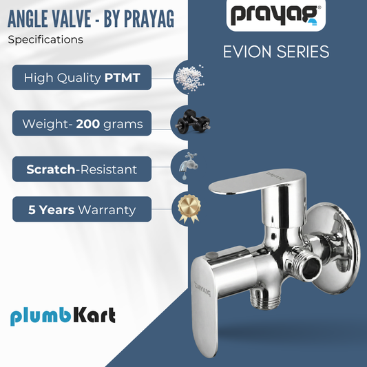 Two Way Angle Valve (Double Handle) Brass - By Prayag