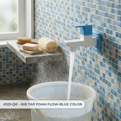 Bib Tap Foam Flow Blue Colour - By Prayag