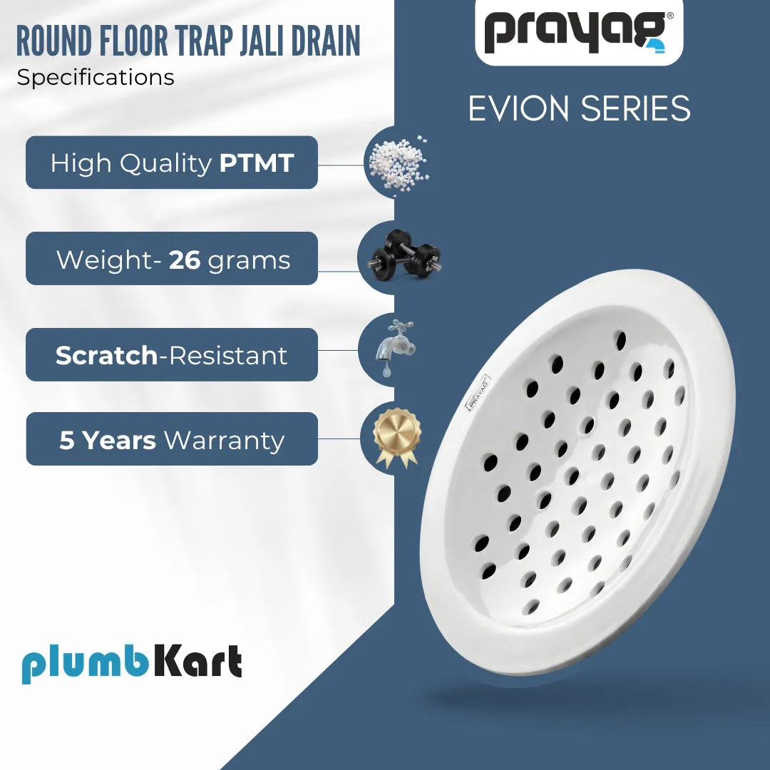 Round Flor Trap Jali Drain 110mm - By Prayag