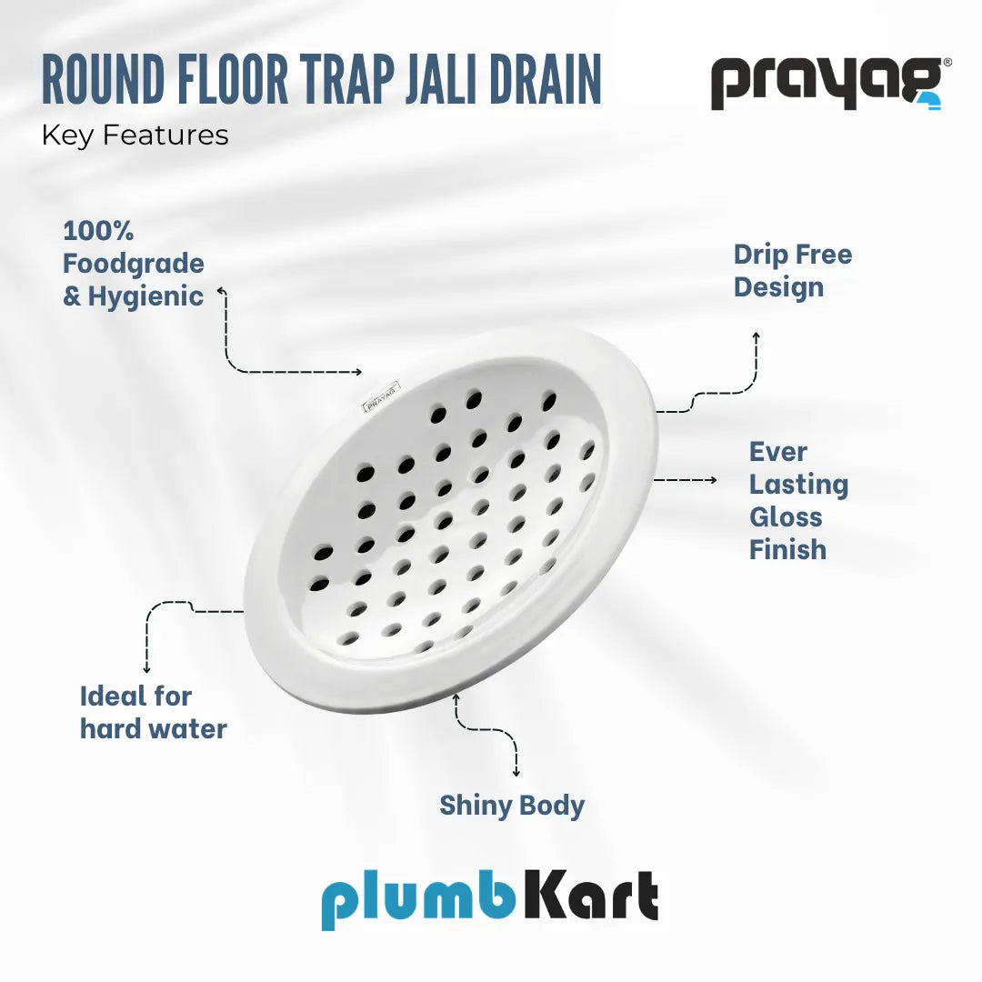 Round Flor Trap Jali Drain 110mm - By Prayag