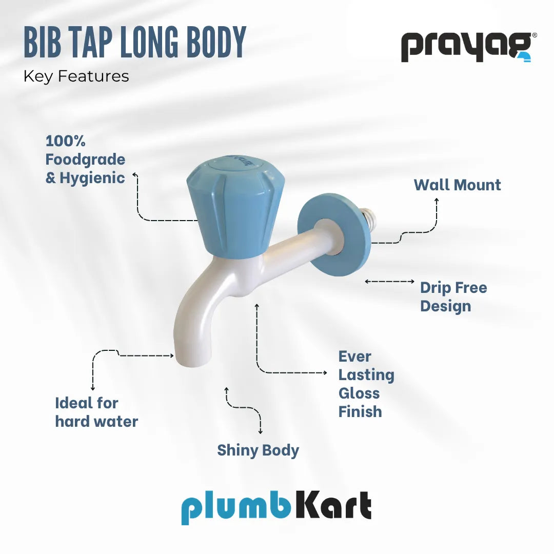Long Body Bib Tap Foam Flow  - By Prayag