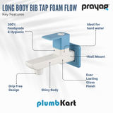 Long Body Bib Tap Foam Flow Blue Colour - By Prayag