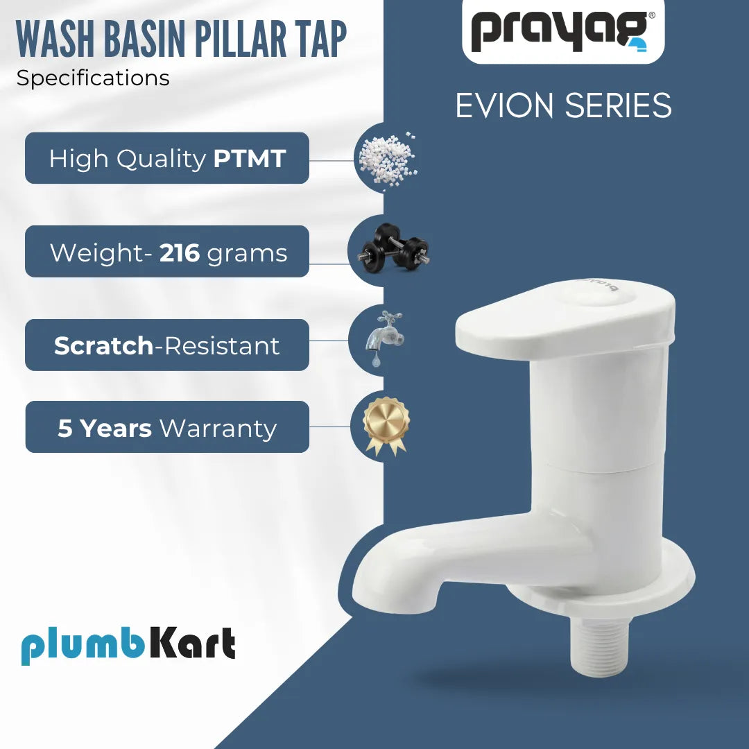 Wash Basin Pillar Tap - By Prayag