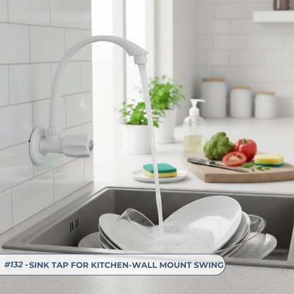 Sink Tap for Kitchen Wall Mount Foam Flow (Swing Tap) - By Prayag