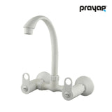 Sink Mixer Tap for Kitchen Wall Mount Foam Flow (Hot & Cold) - By Prayag