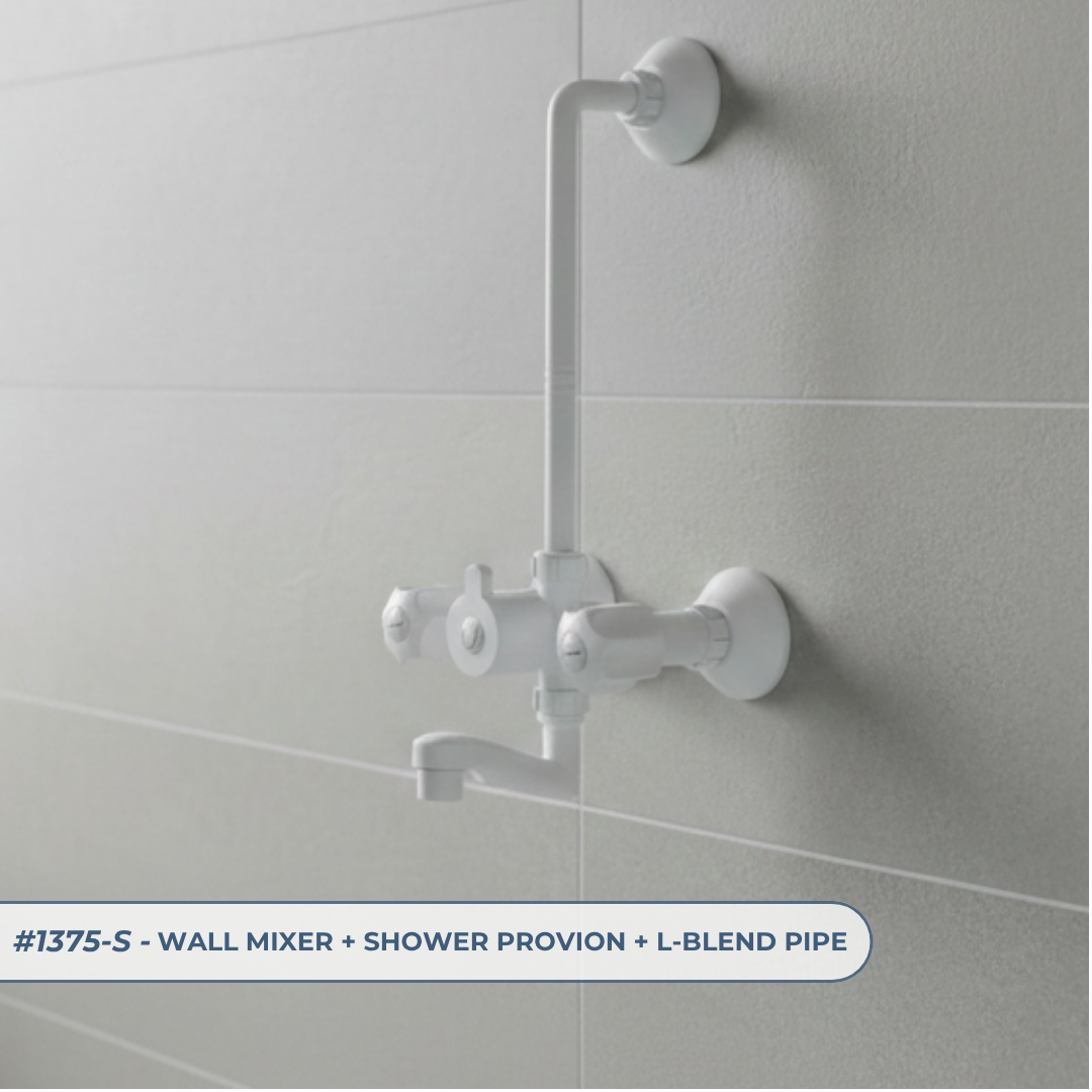 Wall Mixer with L Bend Pipe (Foam Flow) (Hot & Cold) - By Prayag