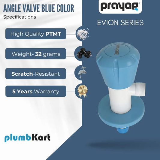 Angle Valve Blue Color - By Prayag