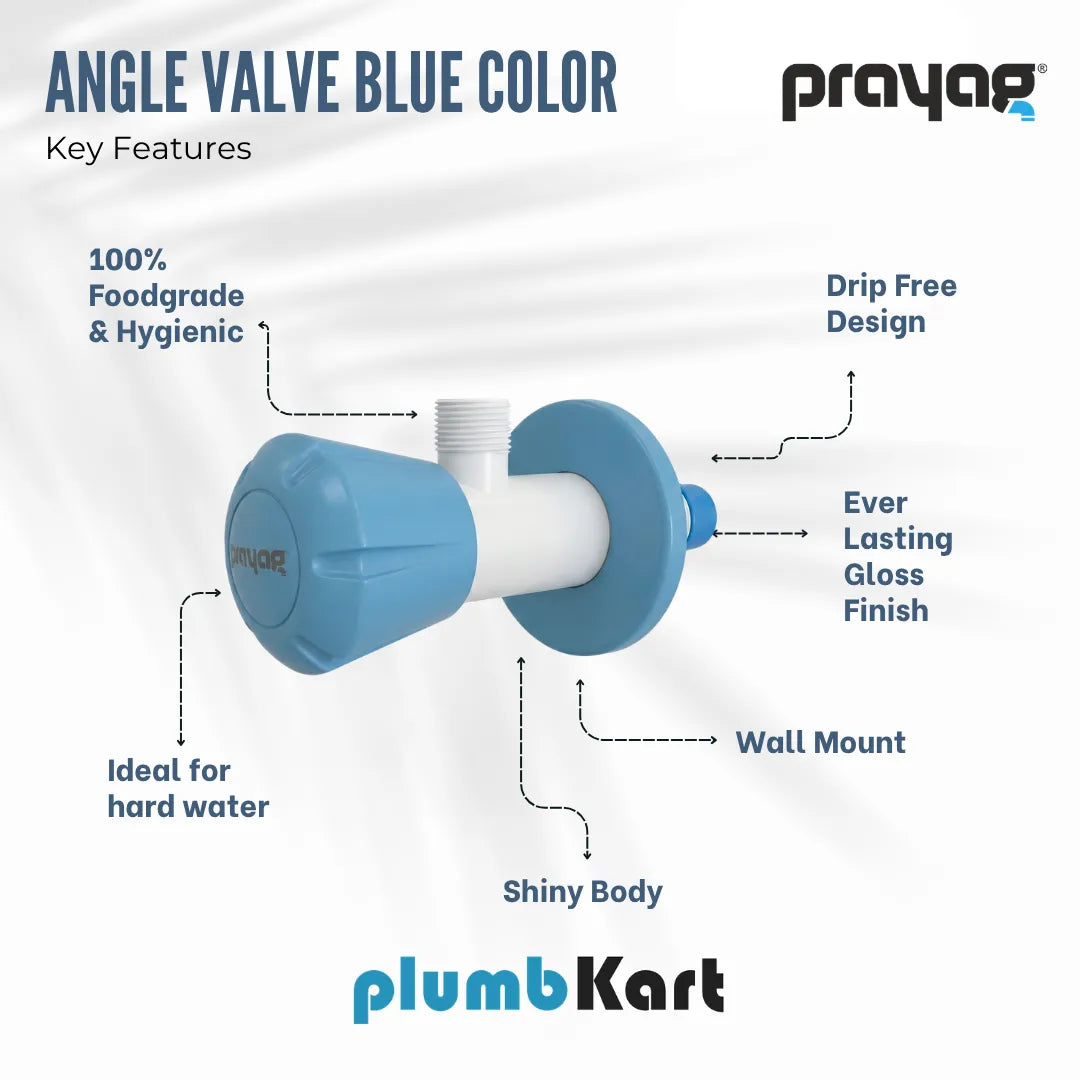 Angle Valve Blue Color - By Prayag