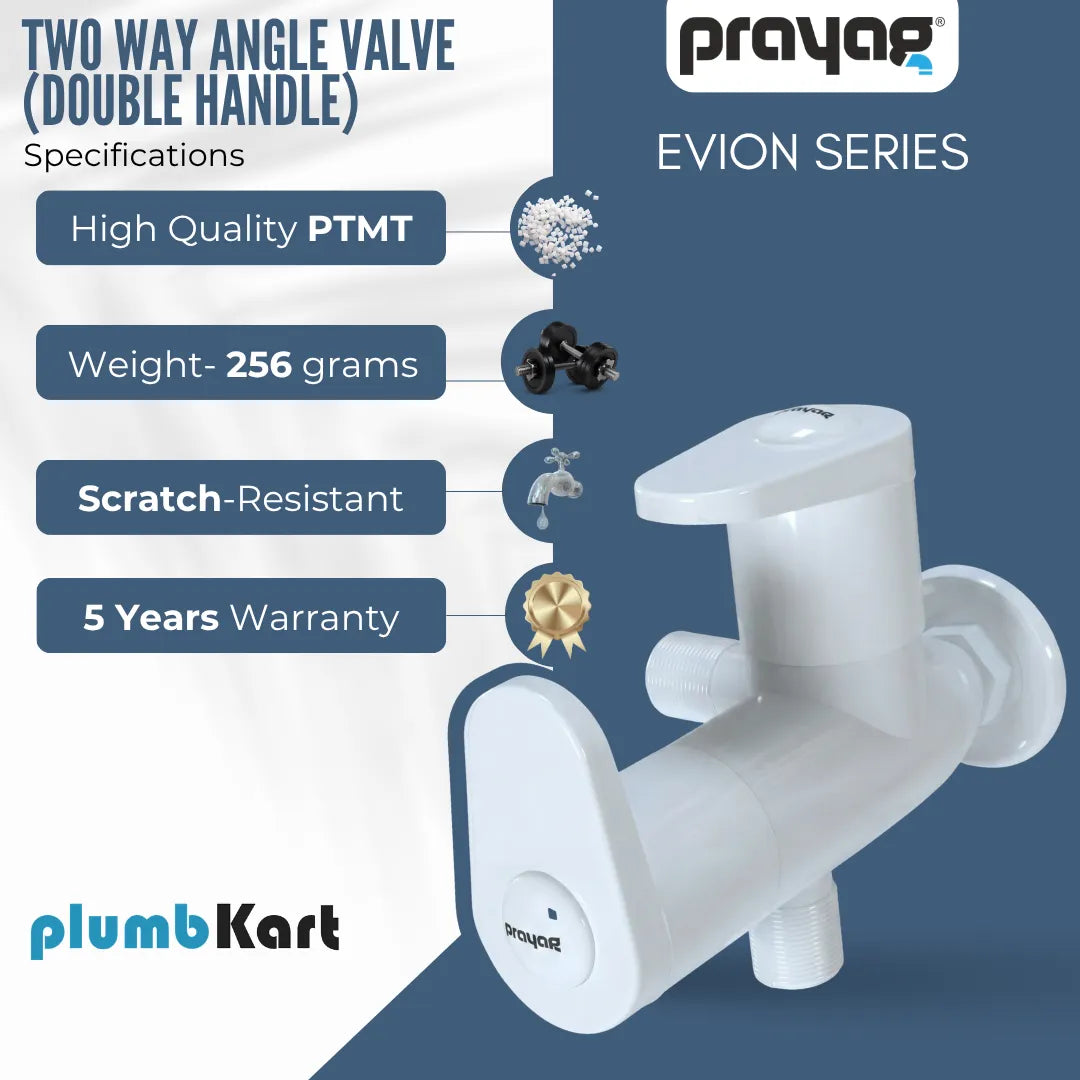 Two Way Angle Valve (Double Handle)  - By Prayag