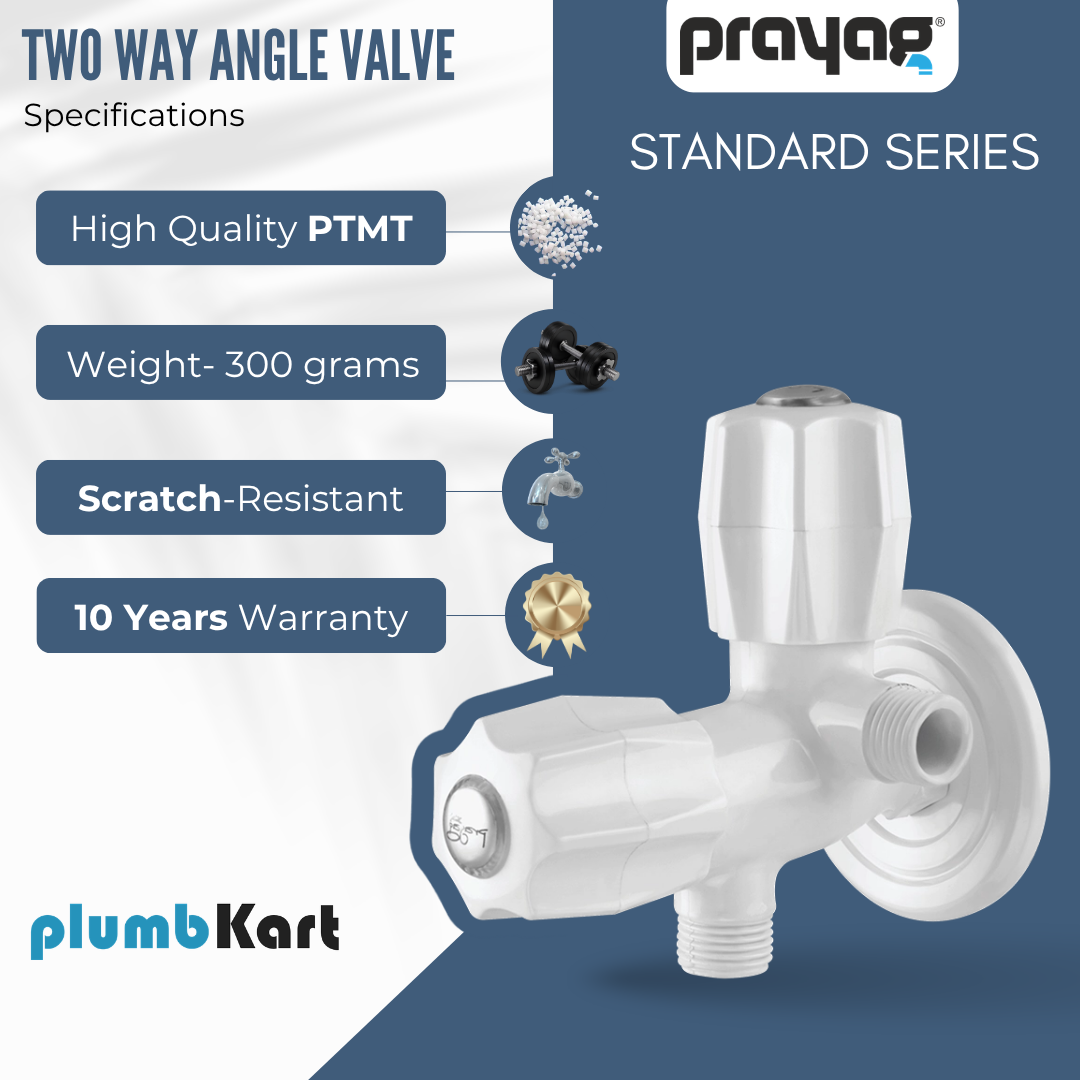 Two Way Angle Valve (Double Handle) - By Prayag