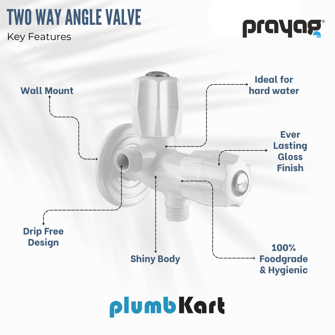 Two Way Angle Valve (Double Handle) - By Prayag