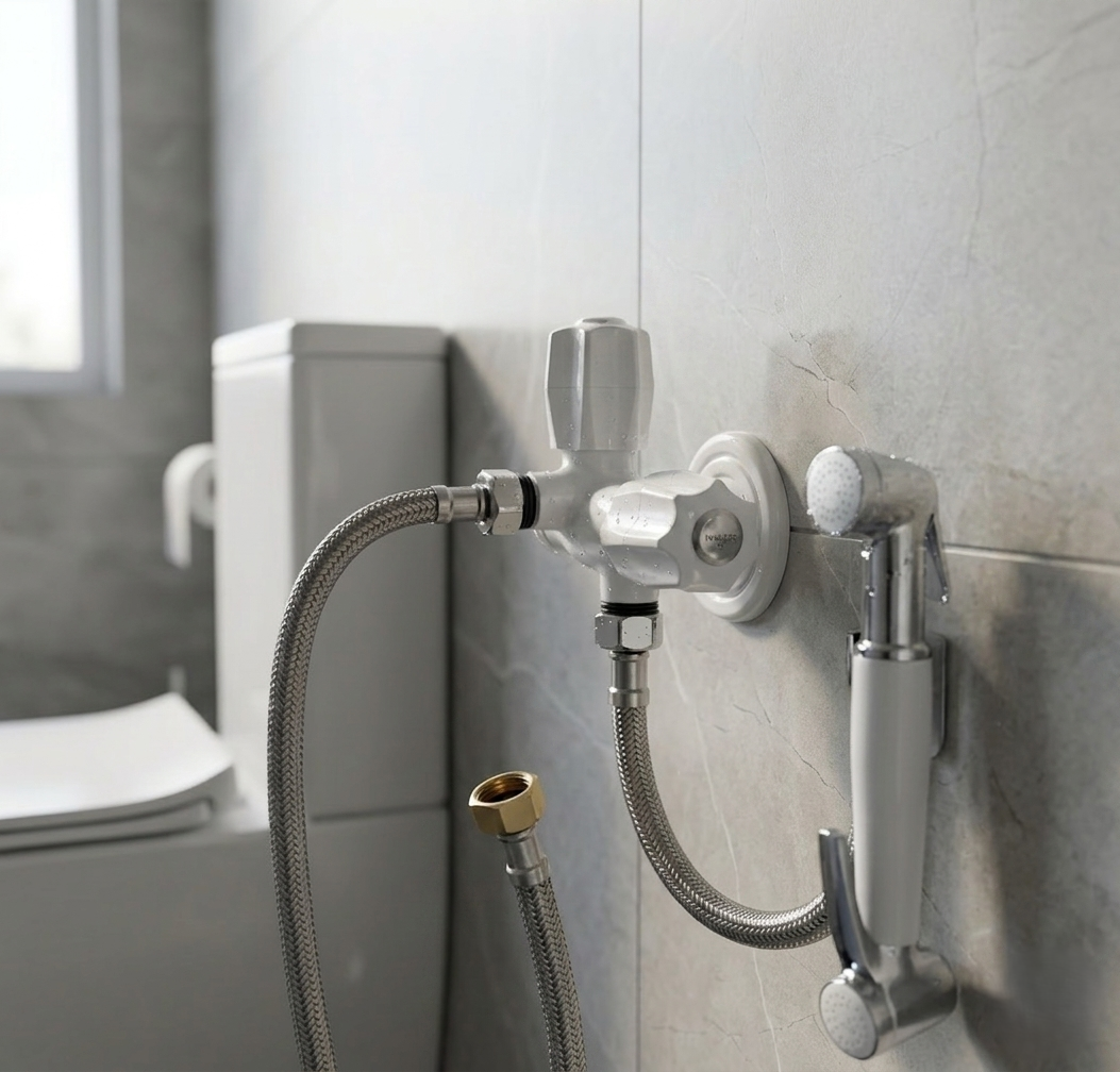 Two Way Angle Valve (Double Handle) - By Prayag