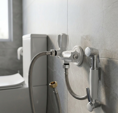 Two Way Angle Valve (Double Handle) - By Prayag