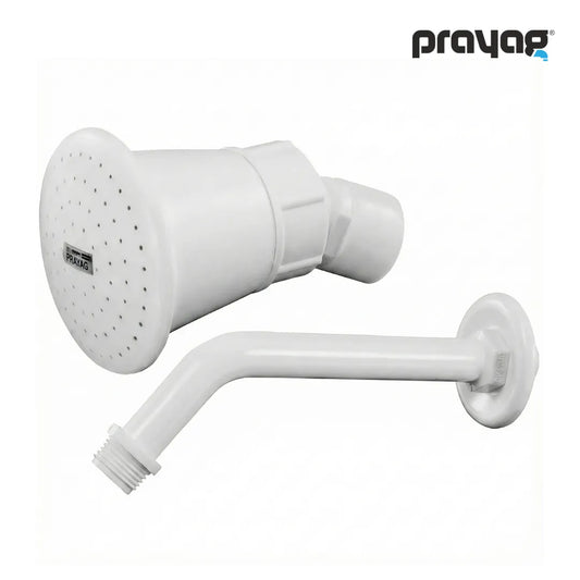 Overhead Shower 15mm + Shower Arm 225mm - By Prayag