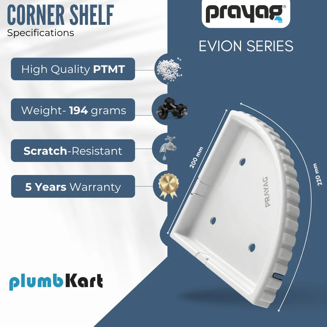 Corner Shelf 2000mm (8 inch) - By Prayag