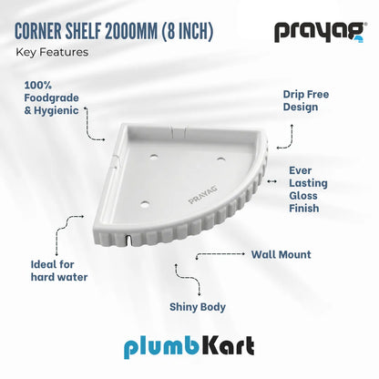 Corner Shelf 2000mm (8 inch) - By Prayag