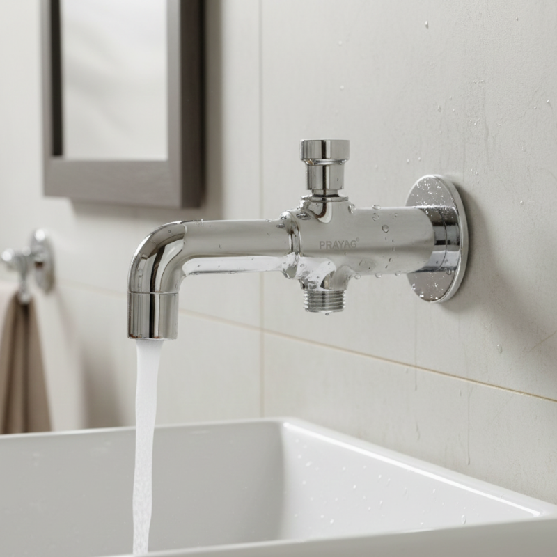 Washing Machine Tap with a Flange