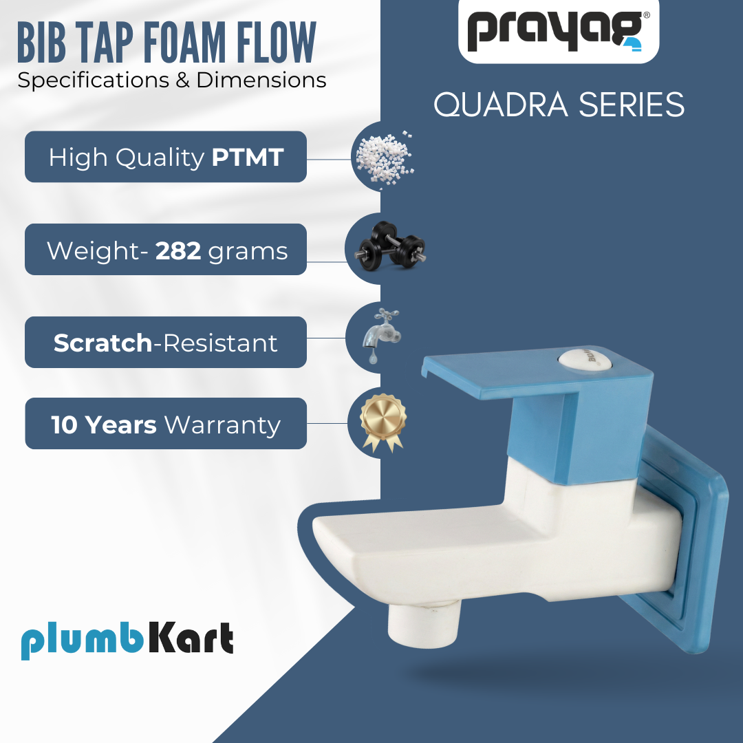 Bib Tap Foam Flow Blue Color - By Prayag
