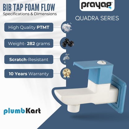 Bib Tap Foam Flow Blue Color - By Prayag