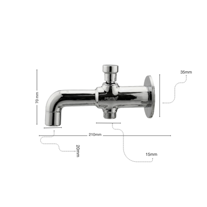 Washing Machine Tap with a Flange