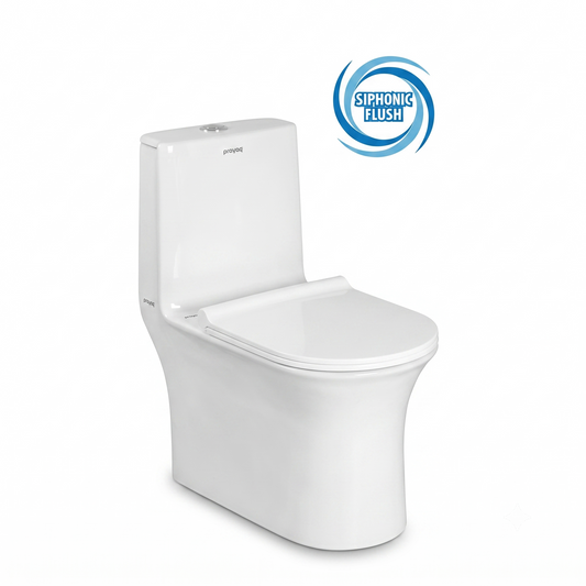 Casa One-Piece Western Commode, Siphonic Flush - Prayag
