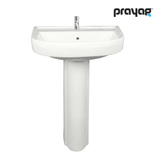 Prayag Rosa Wash Basin with Pedestal