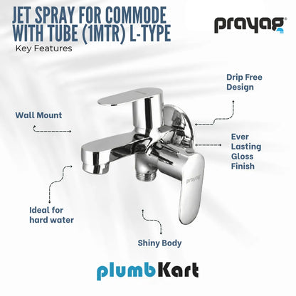 Two Way Bib Tap Foam Flow (Double Handle) Brass - By Prayag