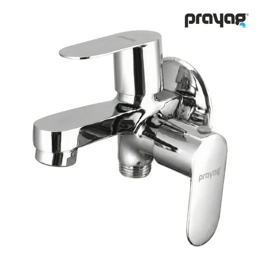 Two Way Bib Tap Foam Flow (Double Handle) Brass - By Prayag