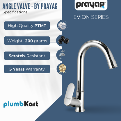 Wash Basin Pillar Tap Swan Neck Foam Flow (Swing Tap) Basin Mount Brass - By Prayag