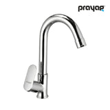 Wash Basin Pillar Tap Swan Neck Foam Flow (Swing Tap) Basin Mount Brass - By Prayag