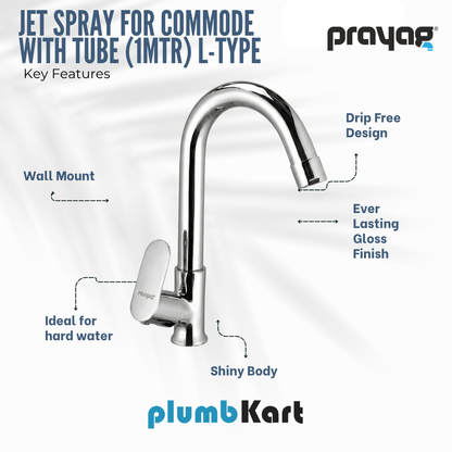 Wash Basin Pillar Tap Swan Neck Foam Flow (Swing Tap) Basin Mount Brass - By Prayag