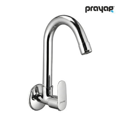 Sink Tap for Kitchen Wall Mount Foam Flow (Swing Tap) Brass - By Prayag