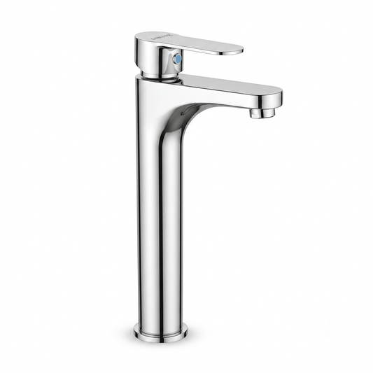 Single Lever Basin Mixer Table Mount (Tall Body) Brass - By Prayag
