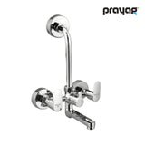 Wall Mixer Brass Tap with L Bend Pipe (Foam Flow) (Hot & Cold) - By Prayag