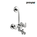 Wall Mixer 3 in 1 with Provision for Hand Shower & Head Shower Brass (Foam Flow) (Hot & Cold) - By Prayag