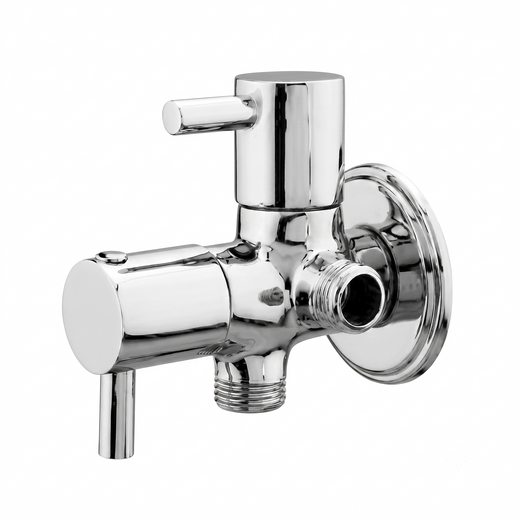Two Way Angle Valve (Double Handle) Brass - By Prayag