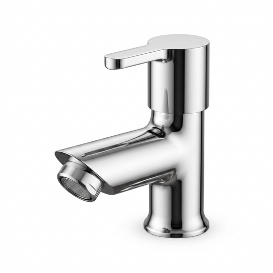 Wash Basin Pillar Tap (Short Height) Brass - By Prayag