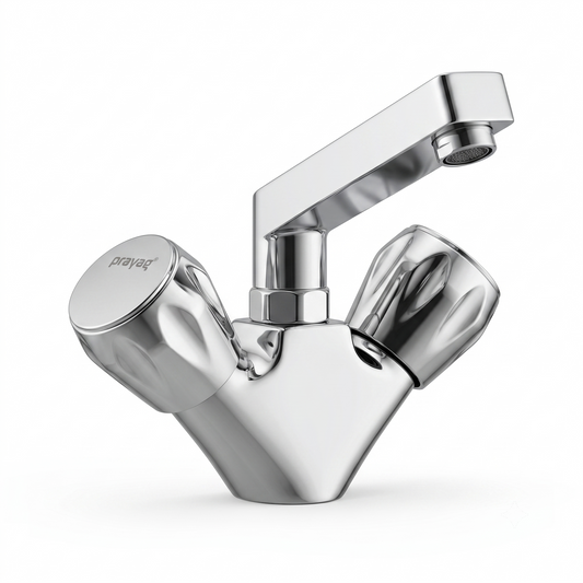 Center Hole Basin Mixer without Popup Brass - By Prayag