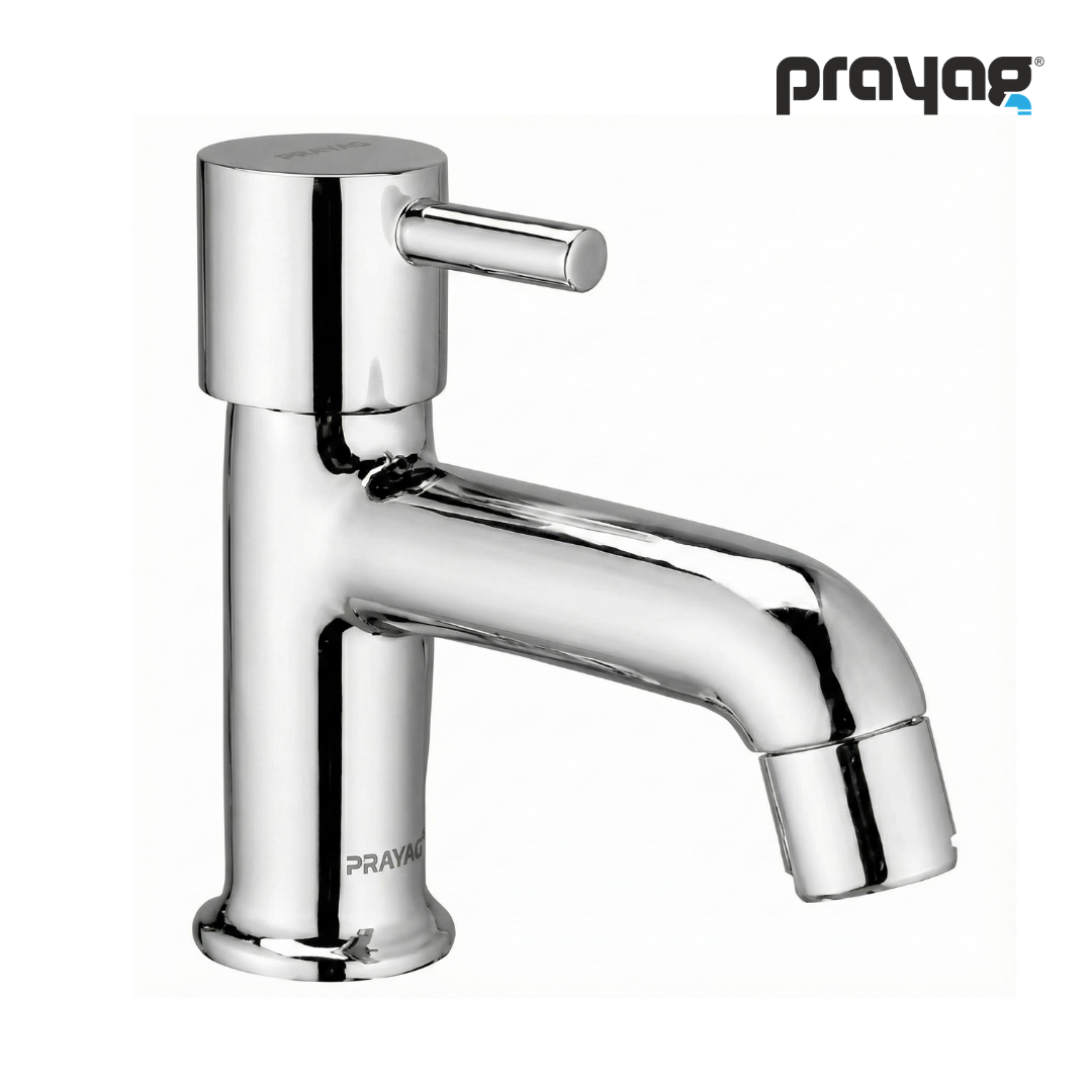 Wash Basin Pillar Tap (Short Height) Brass - By Prayag
