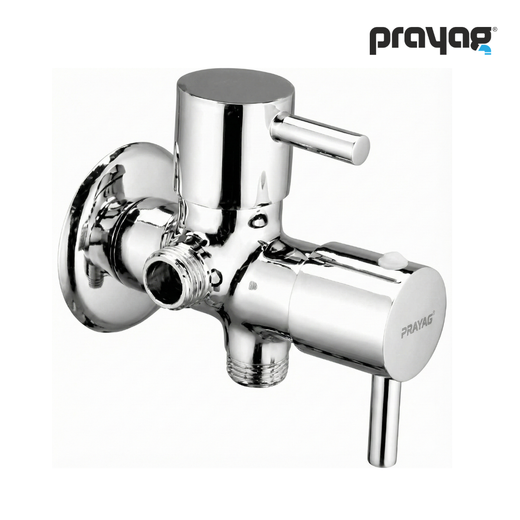 Two Way Angle Valve (Double Handle) Brass - By Prayag