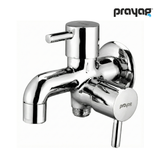 Two Way Bib Tap Foam Flow (Double Handle) Brass - By Prayag