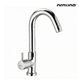 Wash Basin Pillar Tap Swan Neck Foam Flow (Swing Tap) Basin Mount Brass - By Prayag