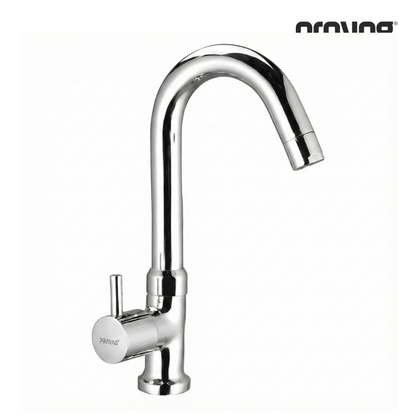 Prayag Brass Swan Neck Basin Tap Evian