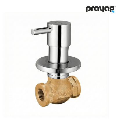Prayag Concealed Stop Cock 15mm Brass Evian